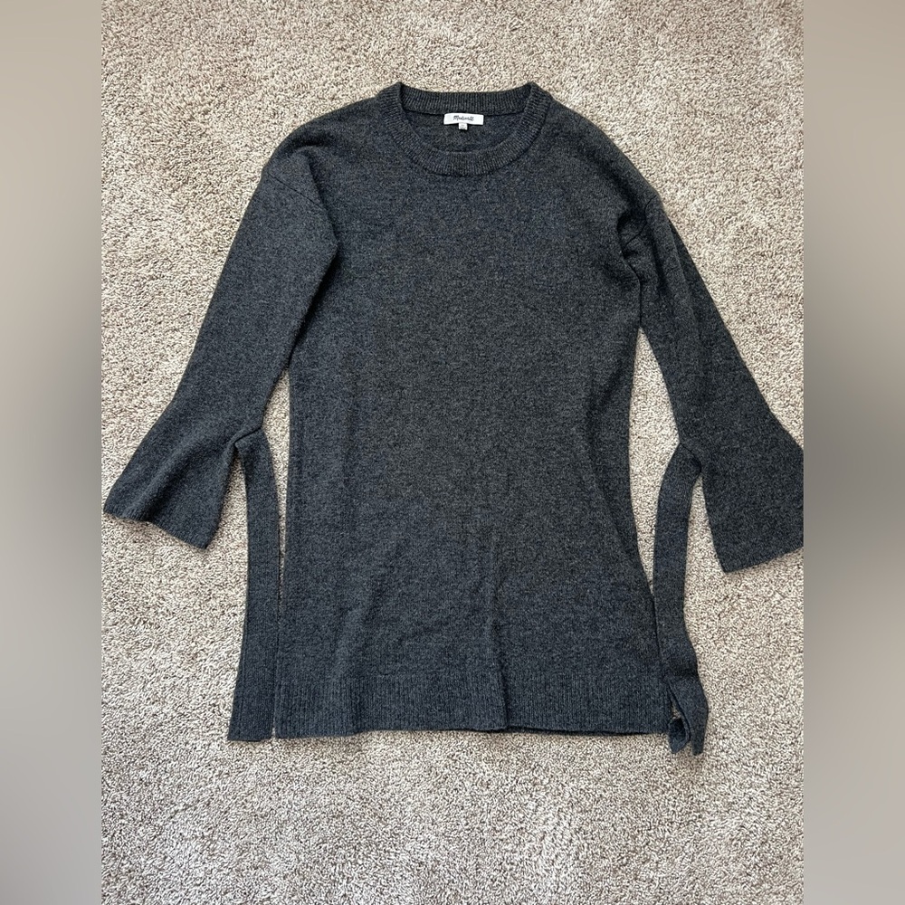 Madewell Bell Sleeve Mini Sweater Dress 100% Merino Wool Xs